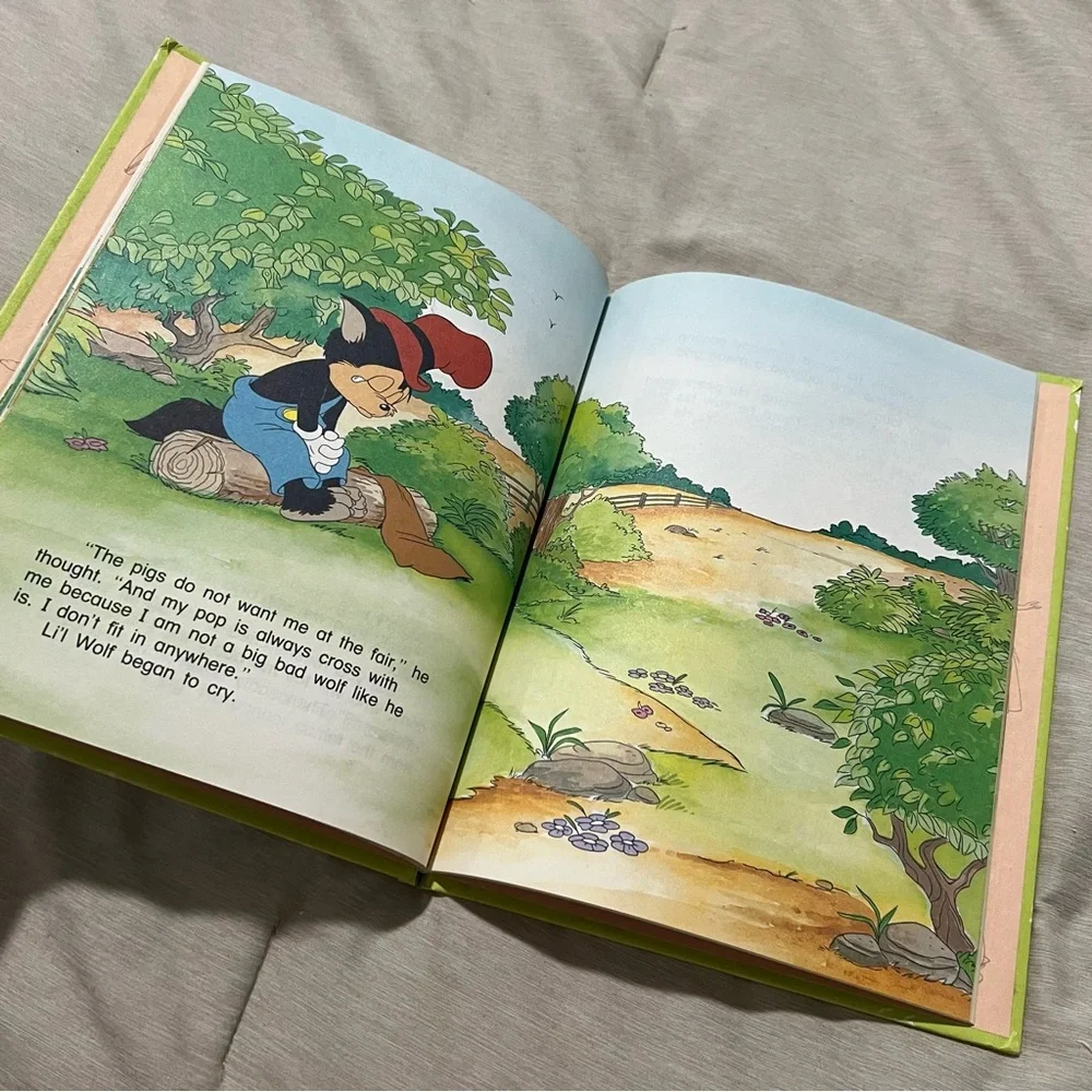 Vintage 1986 Disney‎ Li’l Wolf Saves the Day Book Fun-to-Read Vol 16